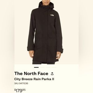 Northafce city breeze trench black XL.